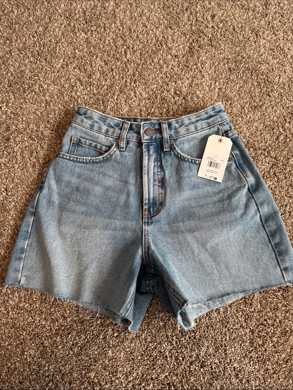 Billabong Light Wash High-Rise Denim Shorts
